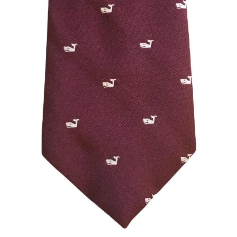 WHALES! 58” long necktie whales Red white